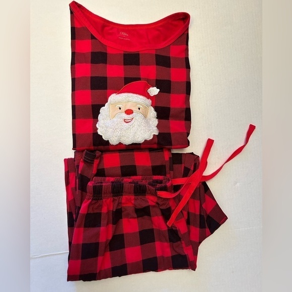 Tebbis women’s Christmas red & black Holiday pajamas 2 pc set. Sz-L V20 - Picture 3 of 13
